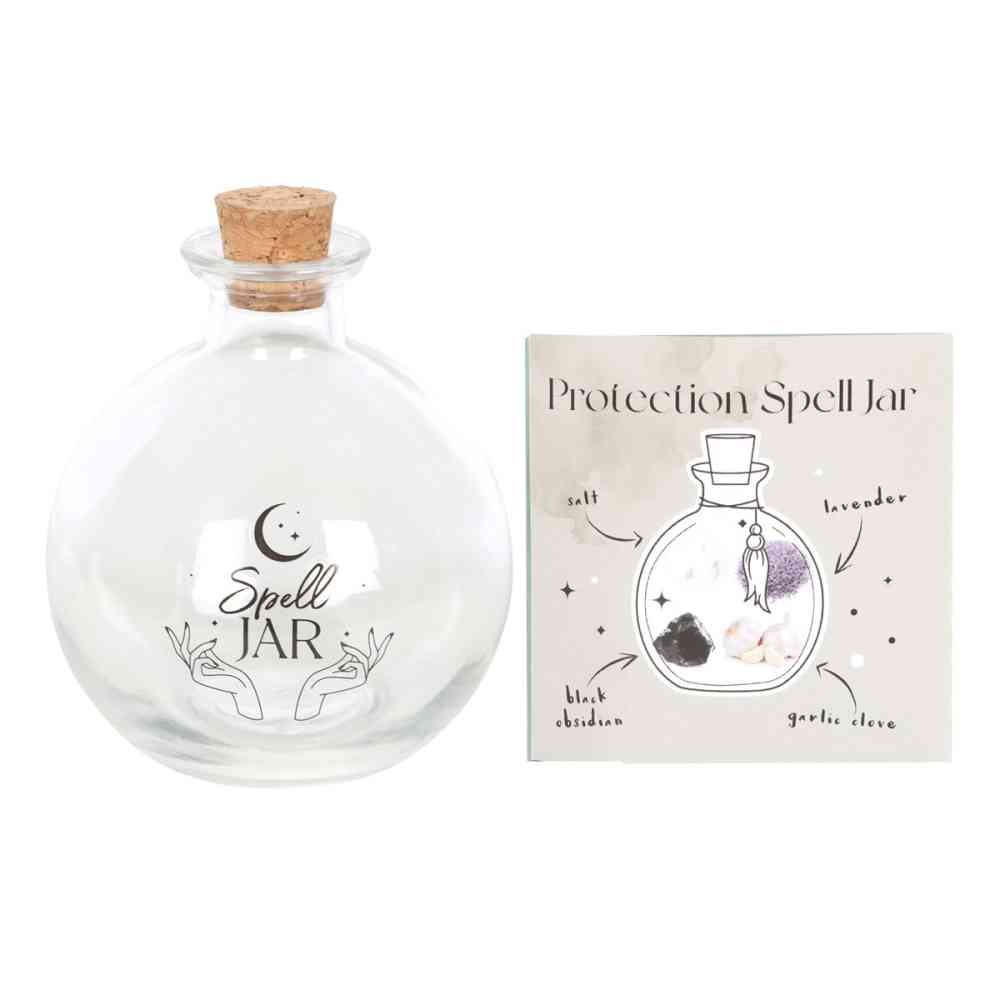 Something Different - 10cm Glass Spell Jar with Recipe Booklet Storage jar - Transparent